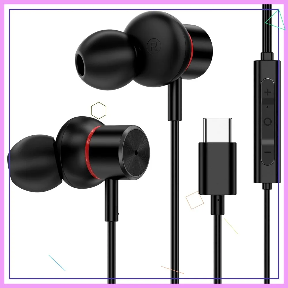 

Проводные наушники USB-C с активным шумоподавлением, звуком высокого разрешения, совместимые с iPhone/Android/Galaxy/iPad