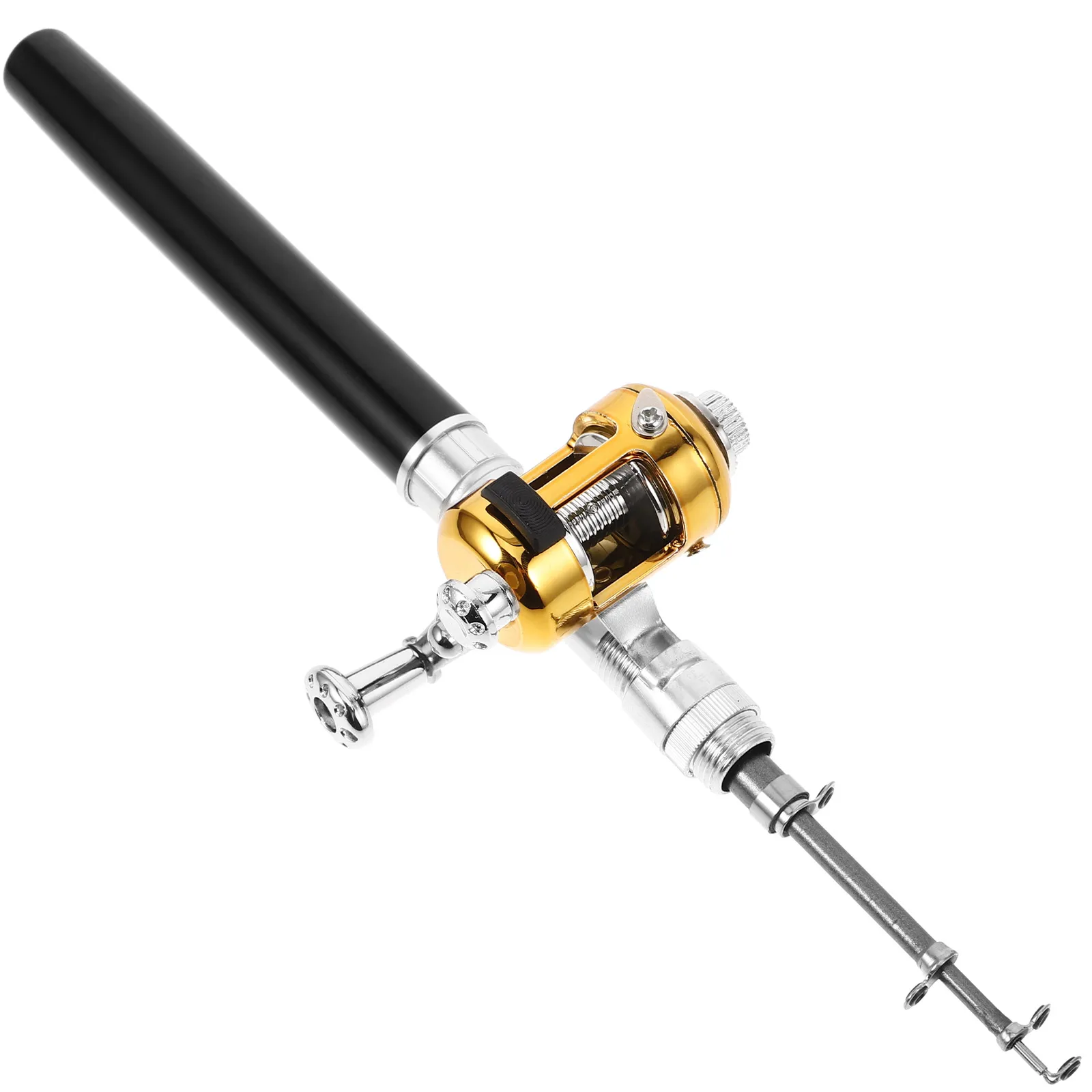 

1 pc Aluminum Alloy Fishing Rod Mini Portable Pocket Telescopic Retractable Ice Angling Pole Winter Fish Lightweight Reusable