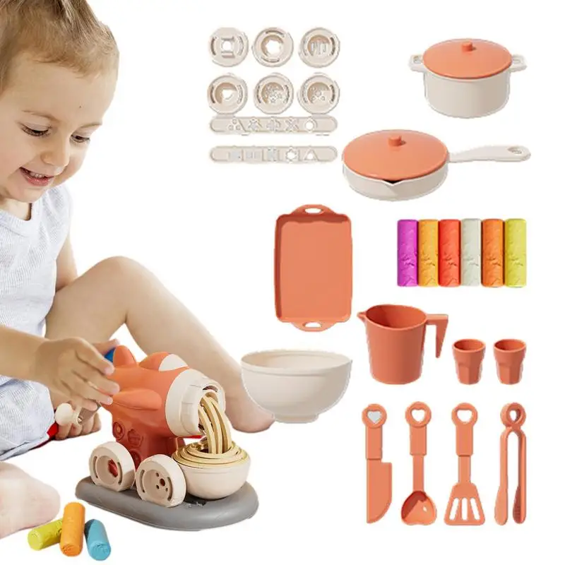 Playdough Set Plasticine Clay Noodle Maker Toy Set Playdoh Kitchen Creations Modeling Clay Tools Playdough Accessories For Kids