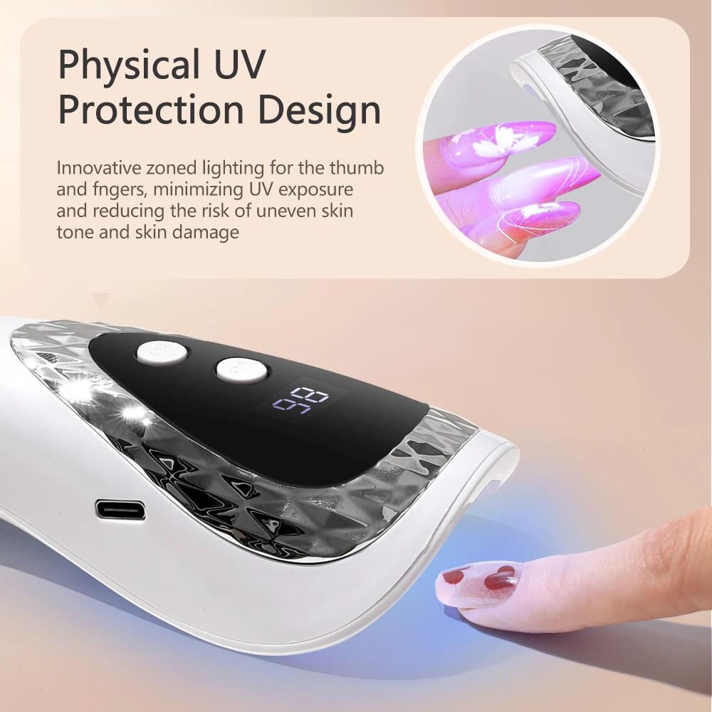 Handheld UV LED Lamp for Nails Drying Lamp Rechargeable Mini Manicure Lamp Nail Dryer For Gel Polish Manicure Tools view 6