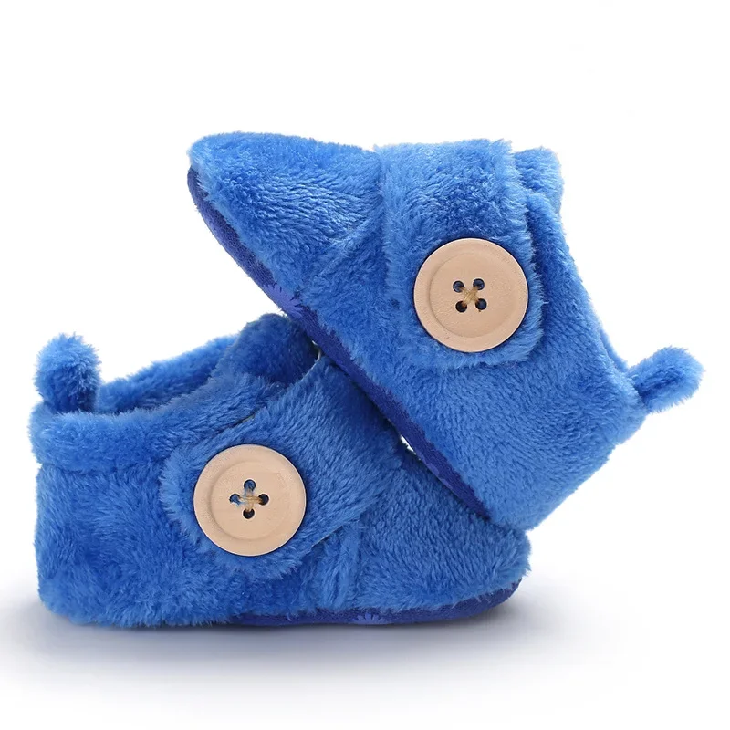 Winter Baby Shoes Newborn Infant Boy Girl Non-Slip Soft Sole Crib Shoes Toddler Plush Fluff Keep Warm Anti-slip Prewalker 0-18M