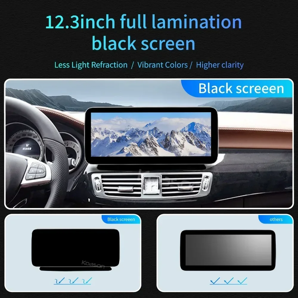 Koason أندرويد السيارات شاشة عرض الوسائط المتعددة لمرسيدس بنز CLS W218 2010-2018 ترقية اللاسلكية CarPlay لتحديد المواقع والملاحة