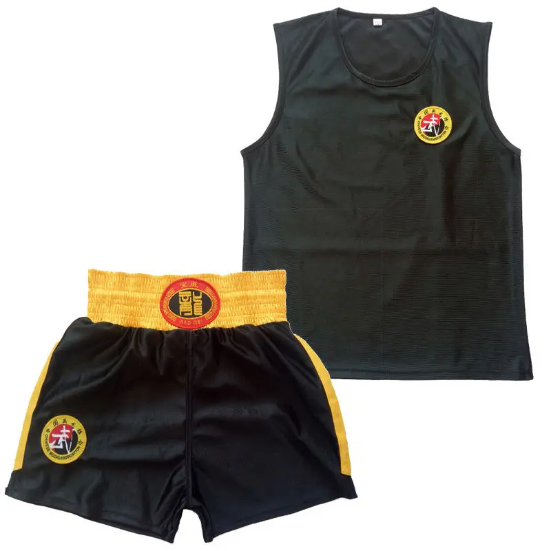 Muay Thai MMA Boxing Shorts T-Shirt Set Basketball Kickboxing Sanda Sport Jersey + Short Pants Martial Arts Vest Gym Clothing