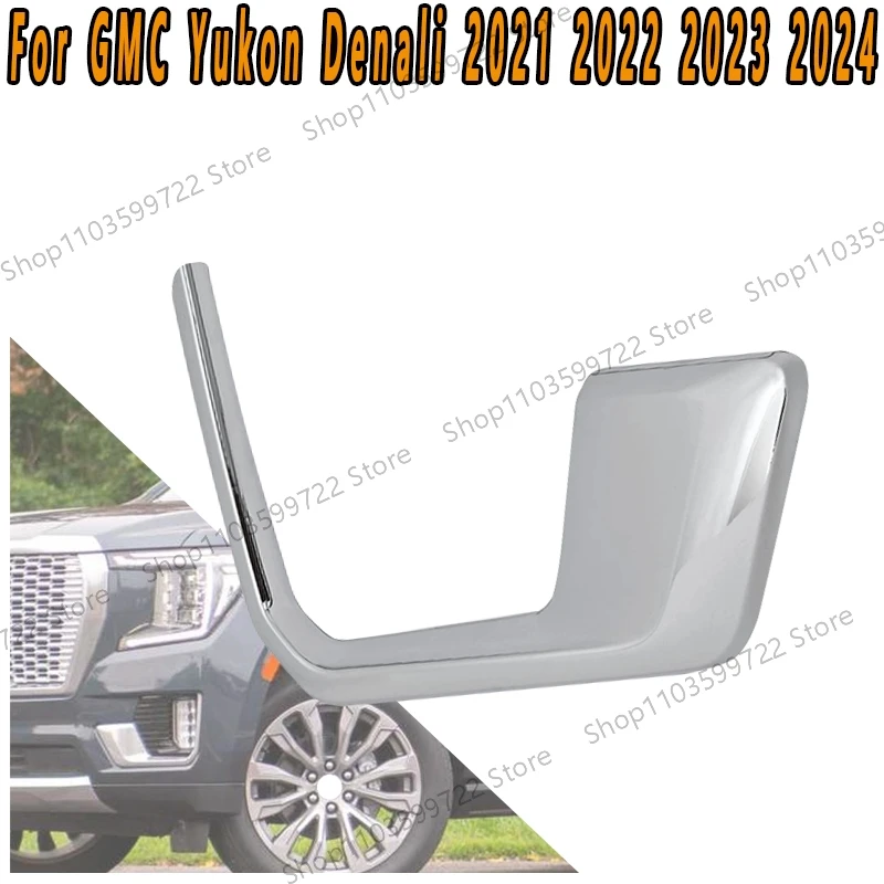 

Для GMC Yukon Denali 2021 2022 2023: Накладка на передний бампер, хромированная, для противотуманных фар, серебристая, аксессуары 84340300 84340299