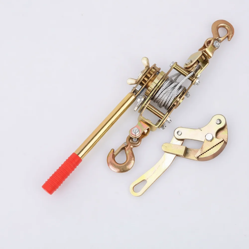 Steel Wire Rope Ratchet Puller Double Hook Tightener Manual Cable Stretching Device Professional Hardware Fixing Tool