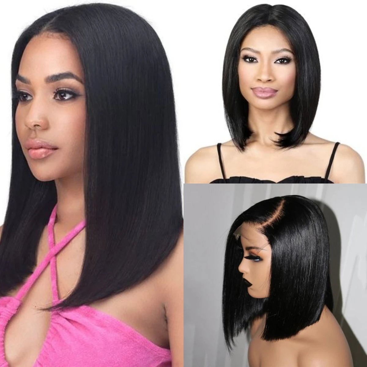 ﻿ 250 Density Straight Short Bob Hair Wig 13X4 Lace Frontal Human Hair Wigs Short Bob Wig Straight Bob Hair wigs For Women Sale