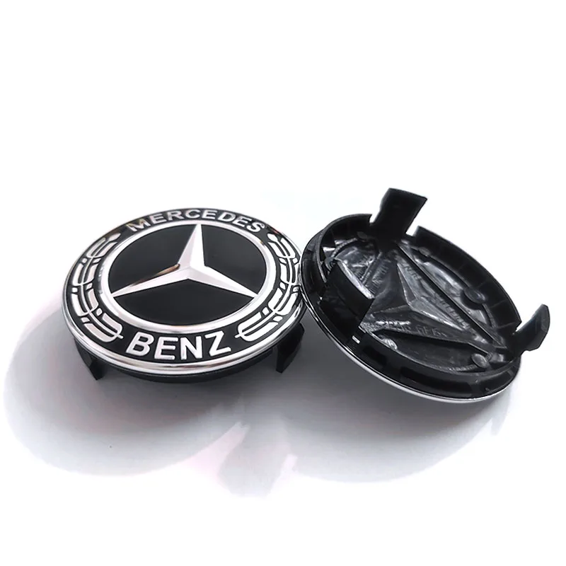 40pcs 75mm Wheel Center Hub Cap Emblem For Mercedes Benz Car Rims Cover Logo Badge 3pin A1714000025 6pin A1674015900 Accessories