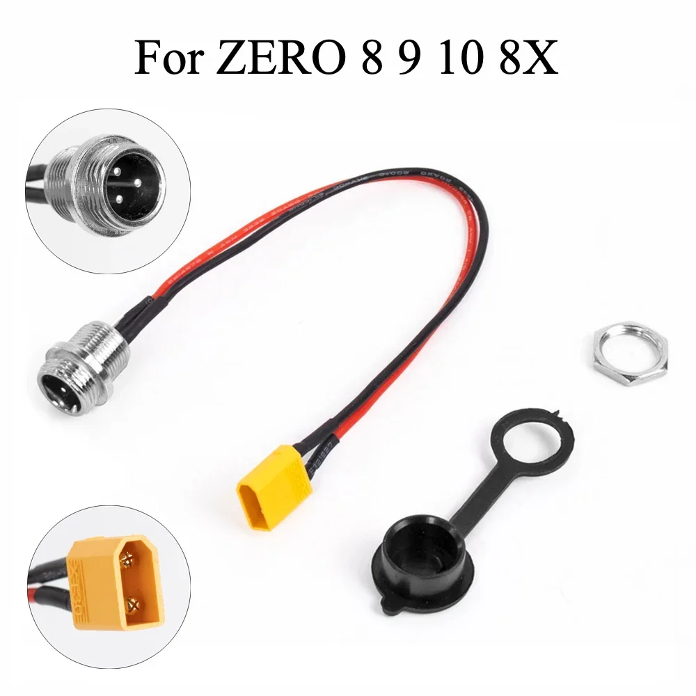 GX16 3 Pins Charging Port for VSETT 8 8+ 9 9+ 10+ for ZERO 8 9 10 8X 10X 11X for Speedual Electric Scooter GX-16 Socket Plug