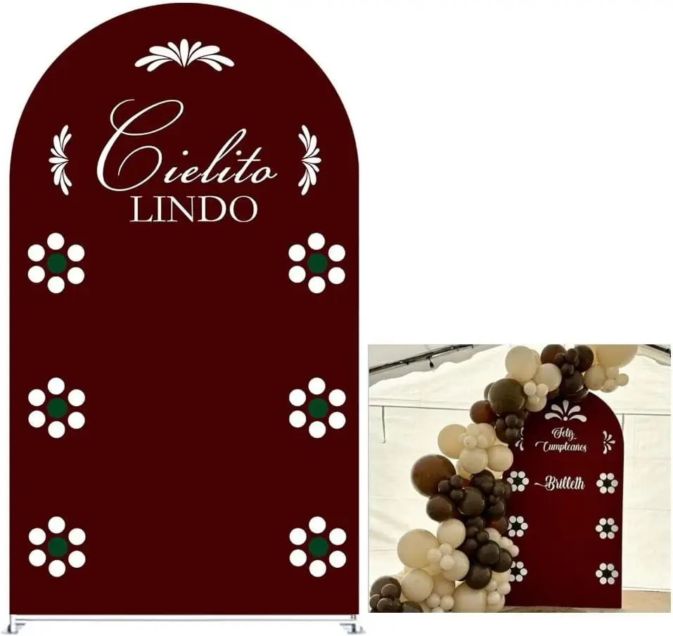 Mehofond personalizado de 2 caras Cielito Lindo Fiesta mexicana cumpleaños Baby Shower cubiertas de boda Chiara arco fondo decoración telón de fondo