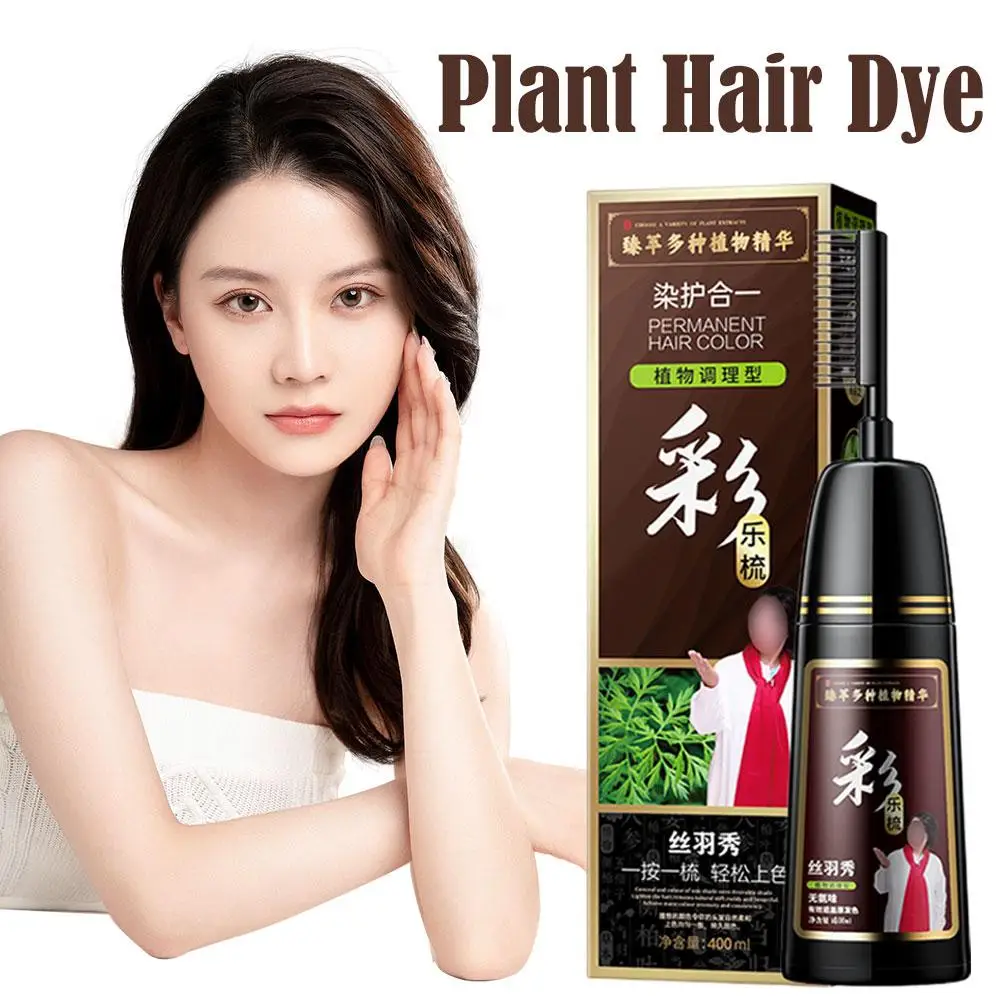 

Natural Plant Herbal Hair Dye Fast Repairs Gray White Hair Non-irritating Long Lasting Hair Care Products For Women Men 400 M5U2