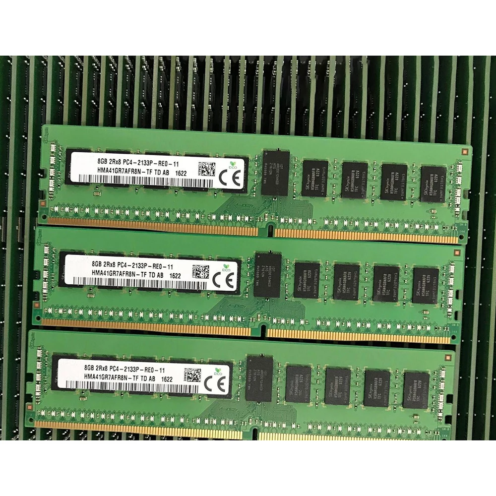 1 Pcs 8G 8GB RAM 2RX8 PC4-2133P REG ECC DDR4 2133 RECC RAM For SK Hynix Memory