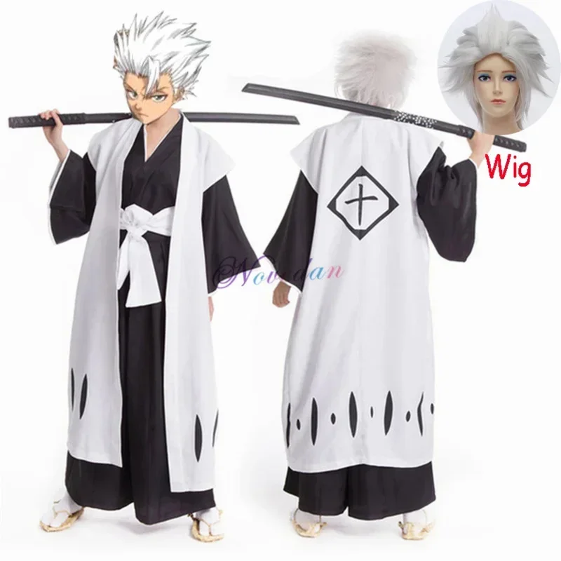 Anime bleach Toshiro Hitsugaya toushiou Aizen Sousuke Kyoraku Shunsui cosplay costume death division 10th captain die PA kimono