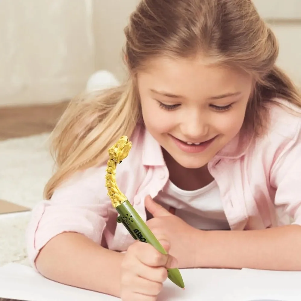 

Mouth Dinosaur Dinosaur Gel Pen Stress Relief Smooth Gag Joke Prop Open Quick Drying Gel Ink Pen Ballpoint Pen for School Office