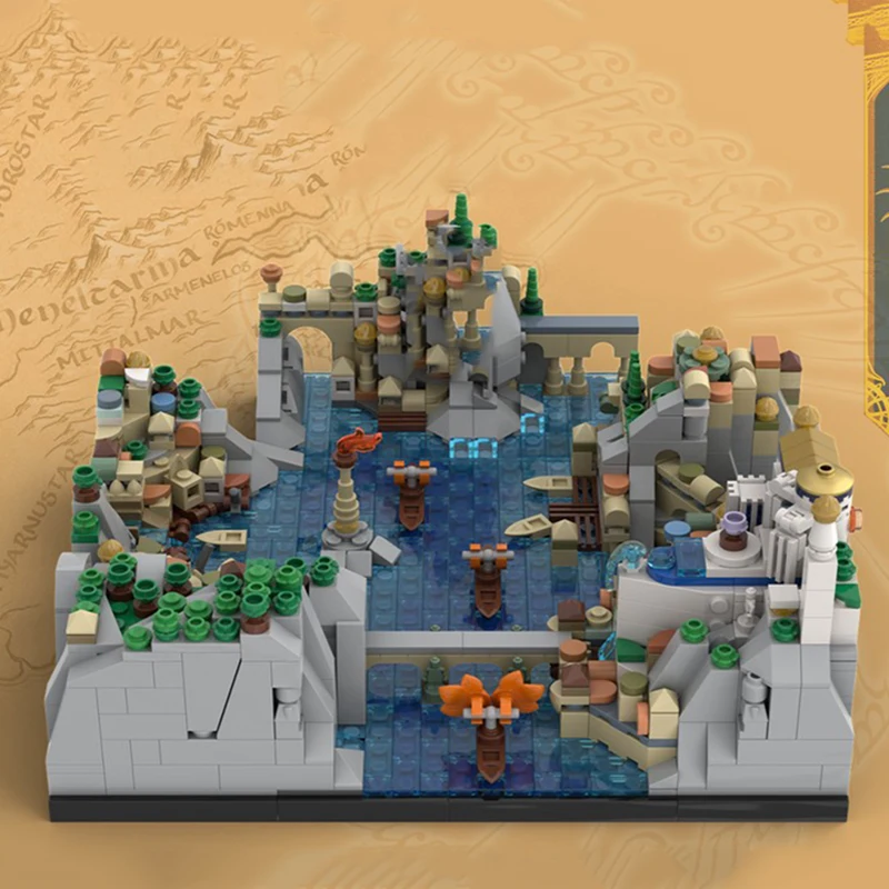 Moc قوالب بناء حلقات سحرية نموذج رأس المال تكنولوجيا البناء وحدات نموذج الفيلم كتل لعبة البناء هدايا العيد #2