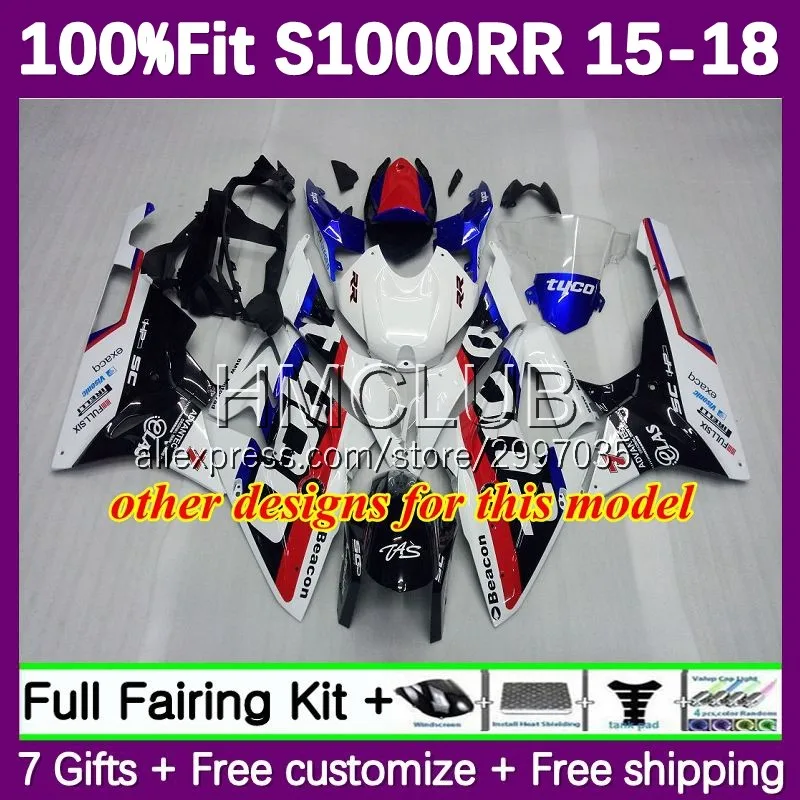 Injection Fairing For BMW S 1000RR 1000 RR CC S1000RR 15 16 17 18 72No.9 S1000 RR 2015 2016 2017 2018 OEM Body Kit Stock white