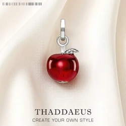 Pendant Apple Red Brand New Fashion 925 Sterling Silver Jewelry Accessories Symbol of Perfection Gift For Women