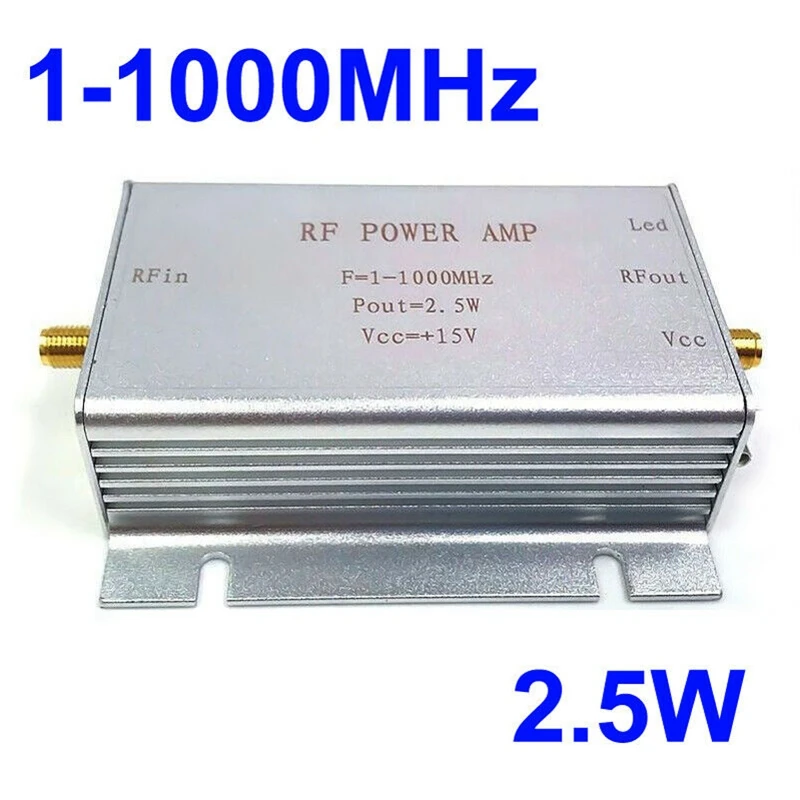 AMPLIFICADOR DE POTENCIA Rf de 1-1000Mhz, 2,5 W para transmisor Hf Fm, Vhf, Uhf, Radio Ham