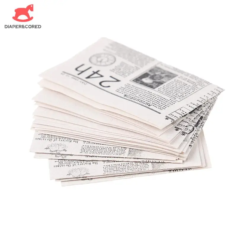 New Dollhouse Miniature Newspaper A Bundle Of Mini Newspaper Magazines Books Model Doll House Newspaper Accessories