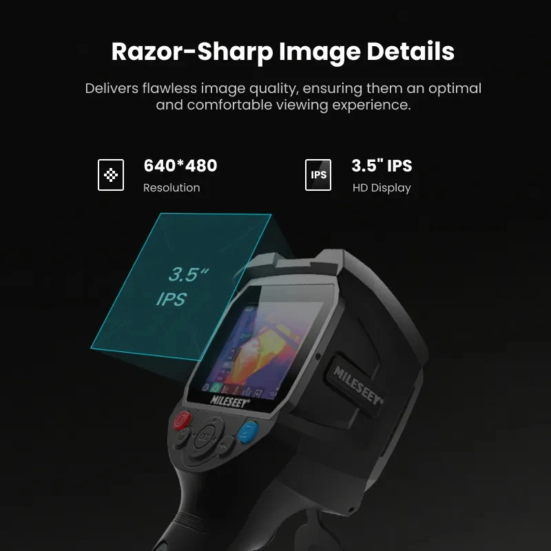 MILESEEY TR384C Thermal Camera with WIFI & GPS & 20M Laser Distance Meter. IR Resolution 384*288 Professional Thermal Camera