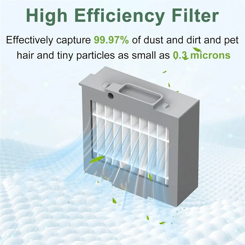 M14K-Main Side Brush Filters Replacement Set(15 PCS) For Irobot Roomba Max 705 Vac/Roomba Plus 504 Vac Vacuum Cleaners