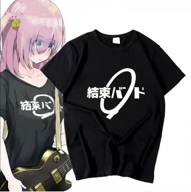 BOCCHI LE ROCK!, nouvel anime! T-shirt gothique pour femme, vêtements féminins drôles, dessin animé Kawaii, Hitori Bocchi, Unixex, Y2K