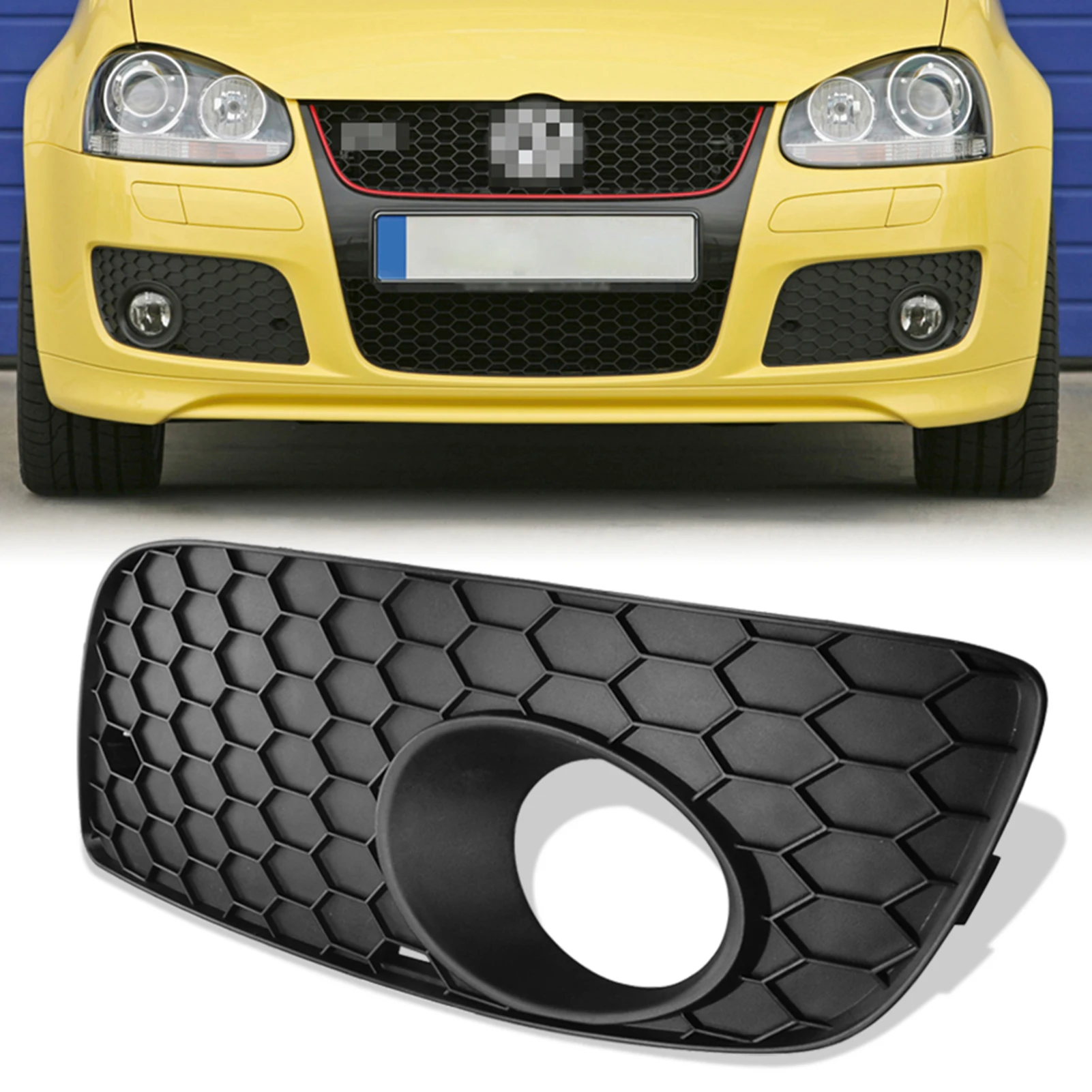Runmade ABS plástico delantero inferior parachoques luz antiniebla parrilla para VW Golf 5 MK5 GTI 2006 2007 2008 1KO 853 665S 1KO 853 666P