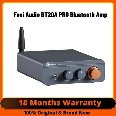 Fosi Audio BT20A Pro TPA3255 Bluetooth Sound Power Verstärker 300W x2 Mini HiFi Stereo Klasse D Amp Bass Höhen für Heimkino