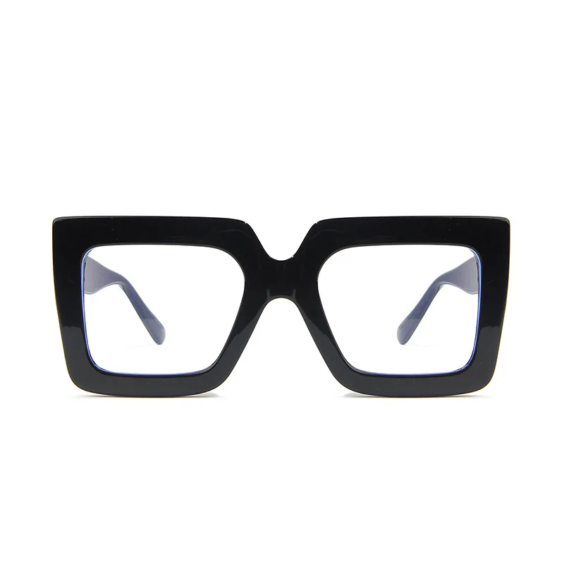 Oversized Square Eyeglass Frames Women Trendy Gradients Transparent Computer Optical Lenses Glasses Anti Blue Lens Eyewear