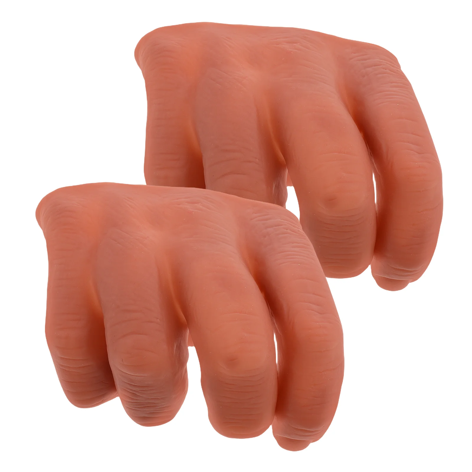 2 Pcs Props Hand Toys Prosthetic Finger Prank Plastic Fake Hands Halloween