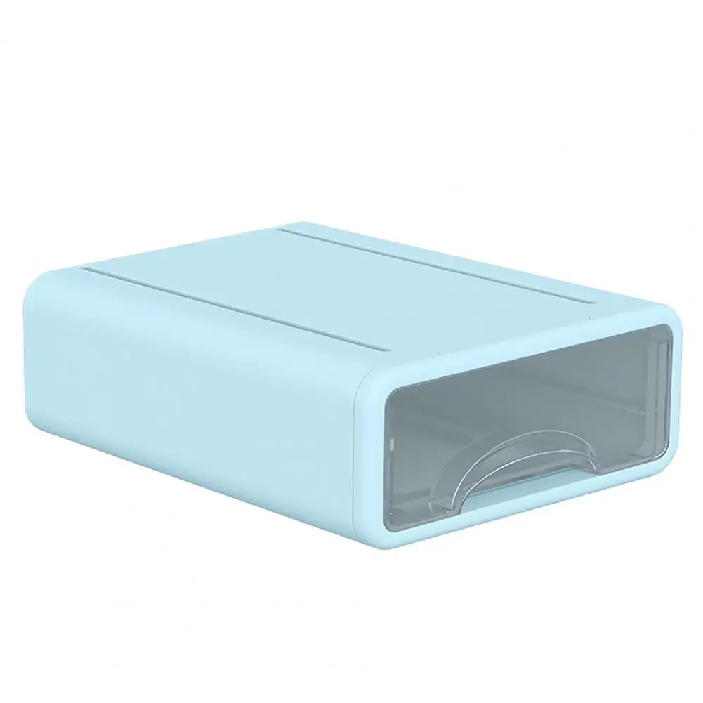 

Transparent Storage Drawer Desk Storage Organizer with Window Capacity Plastic Storage Drawer Box Dustproof Stackable Office