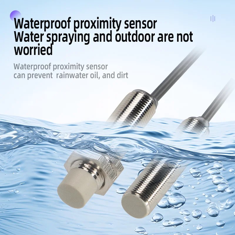 ZHICAN IP67 à prova d'água M8 interruptor de proximidade de longa distância sensor indutivo de três fios NPN/PNP normalmente aberto DC 24V