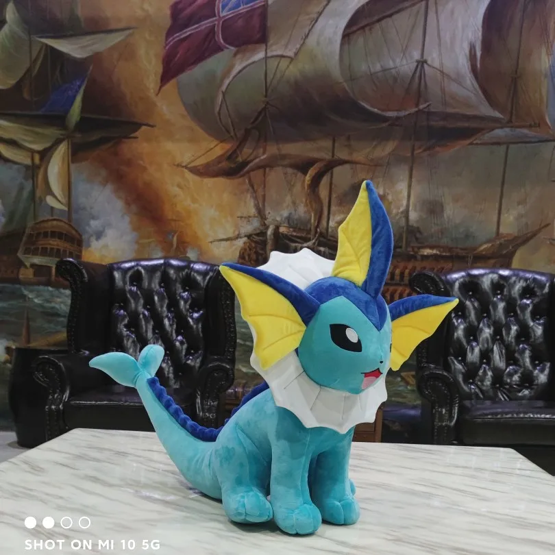 2023 New  Japan Cartoon 100cm Large Vaporeon Plush toy High Quality Stuffed Animals doll Children's Birthday Gifts