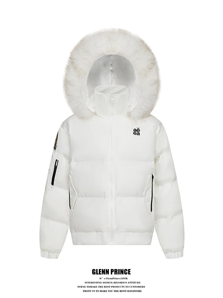 

GPstudio Американская утепленная парка с большим меховым воротником и капюшоном, молодежная теплая хлопковая куртка для мужчин