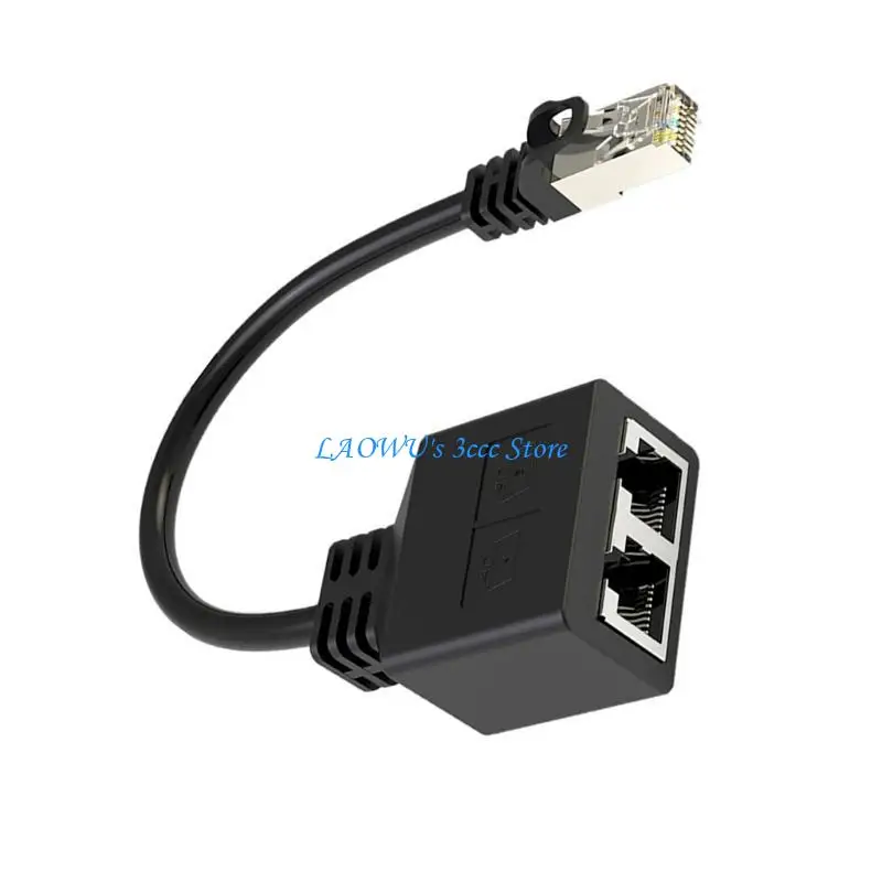 Y8AD RJ45 Ethernet Splitter от 1 до 2, 1000 Мбит / с коммутаторов Ethernet 2 порт RJ45 адаптер локальной сети