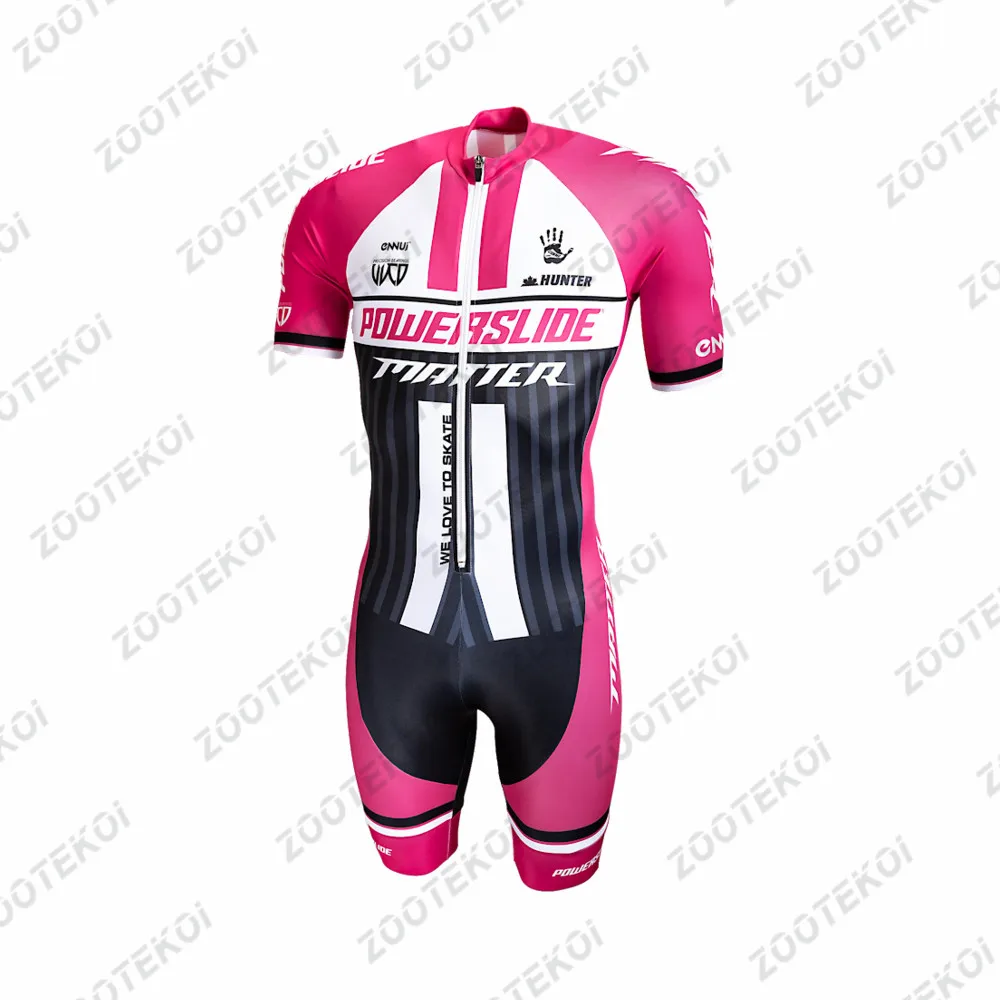 Powerslide Short Sleeve MTB Bike Outfit Jumpsuit Kids Comfortable Skating Clothing Summer Children\'s Racing Speed Skating Suit