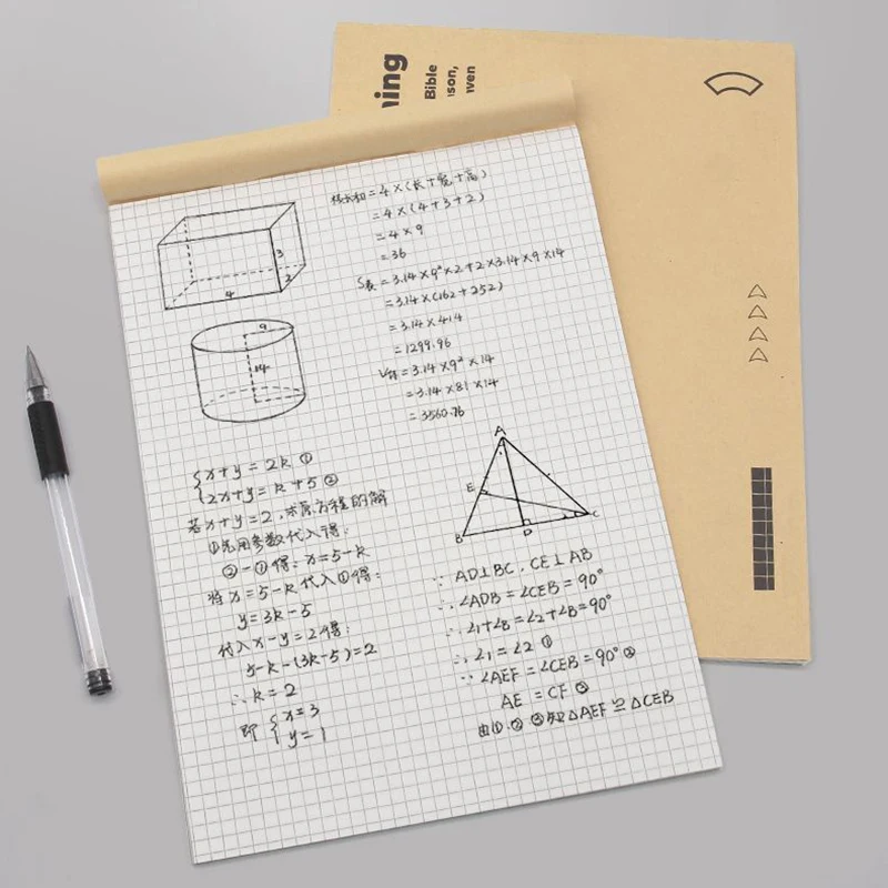 Graph Paper Pad 7.24 x 8.85inch Graph Ruled, Grid Paper Pad, Blueprint Quadrille Pad, Easy Tears Off, Grid Pad Notebook