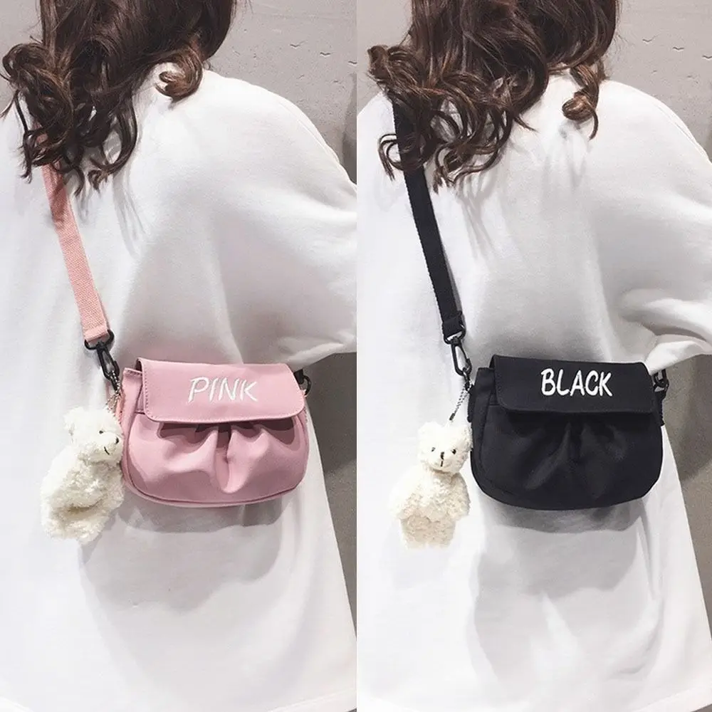 

Trendy Fashionable Letter Crossbody Bag Square Canvas Shoulder Bag Simple Mobile Phone Bag Women's Fashion