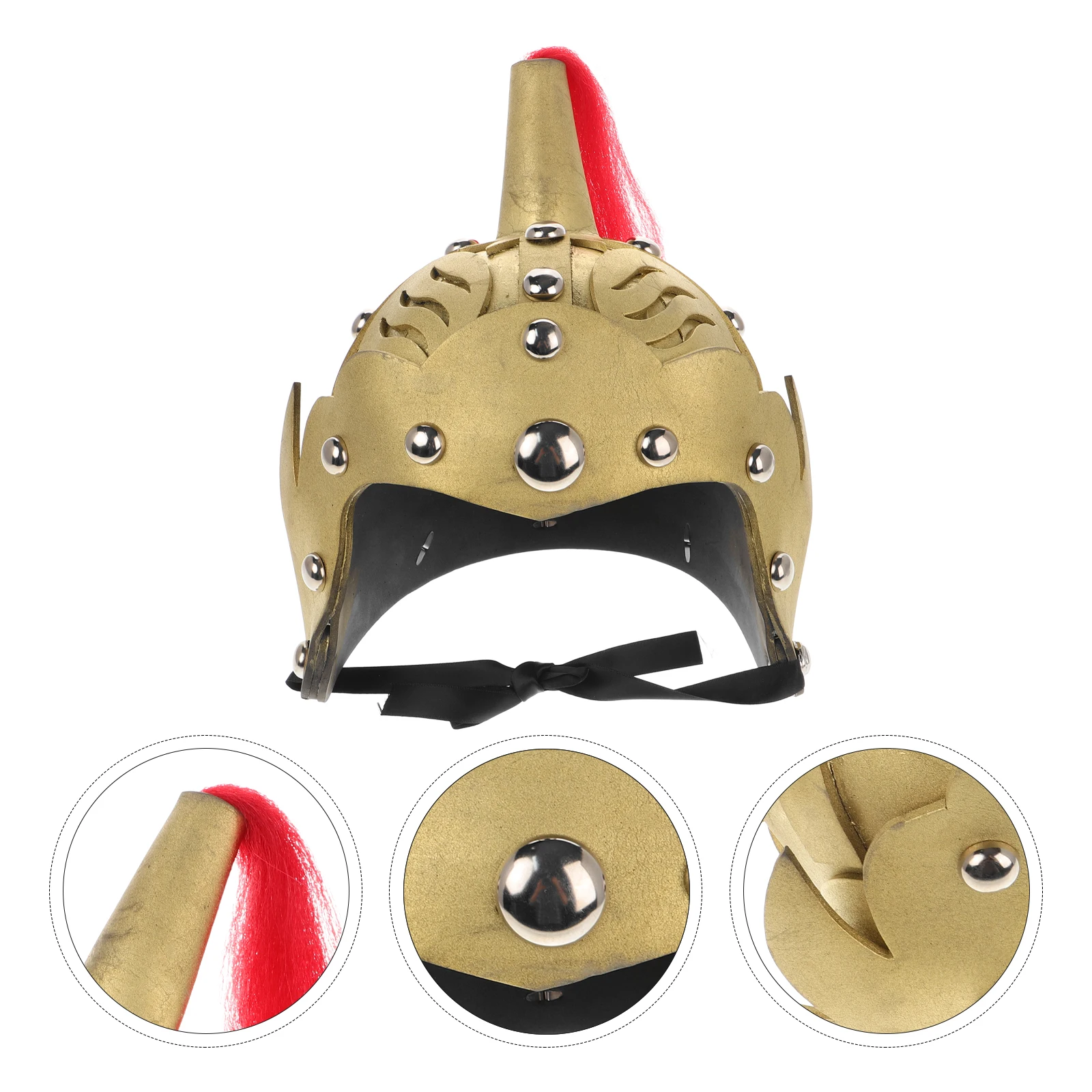 

Chinese General Ancient Knight Soldier Costume Warriors Hat Adjustable Chin Strap Halloween Cosplay Kids Army Historical