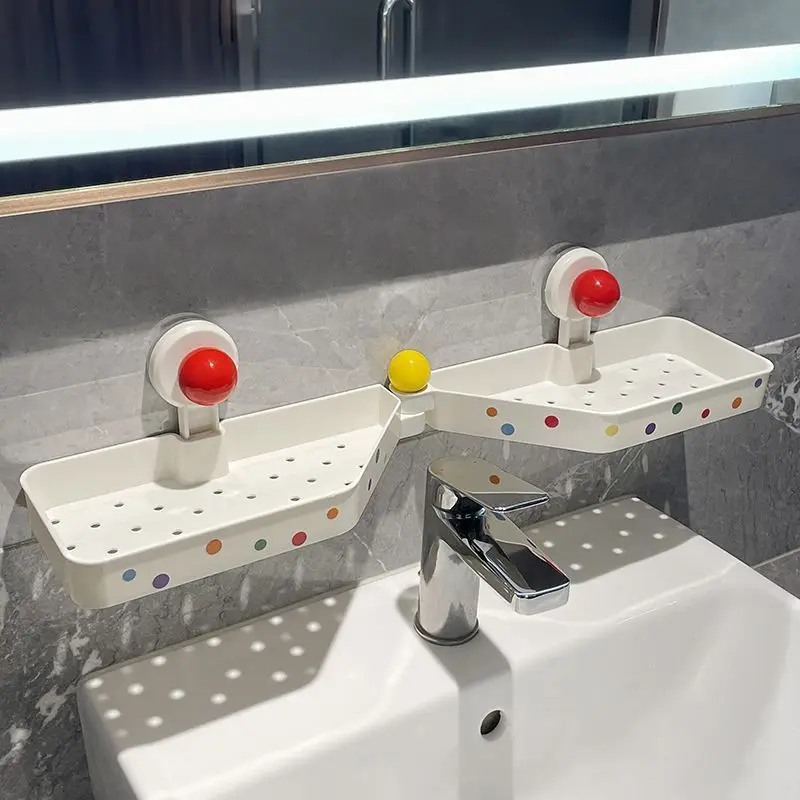 Non Perforated Bathroom Suction Cup Corner Rack Multifunctional Household Shampoo Wall Mounted Storage and Organizing Rack