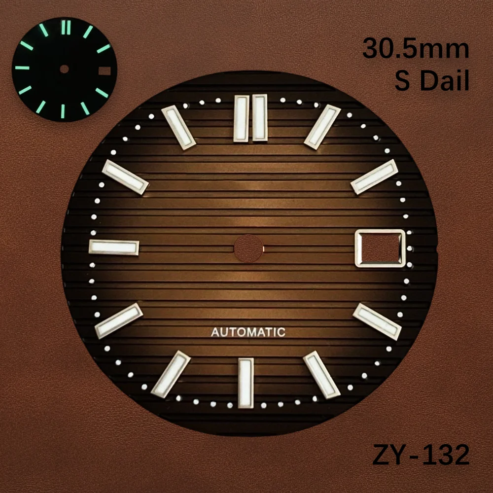 30.5 مللي متر S شعار Nh35 الطلب نوتيلوس الهاتفي الأخضر مضيئة لحركات NH35 NH36 ساعة لحالات ساعة 41 مللي متر