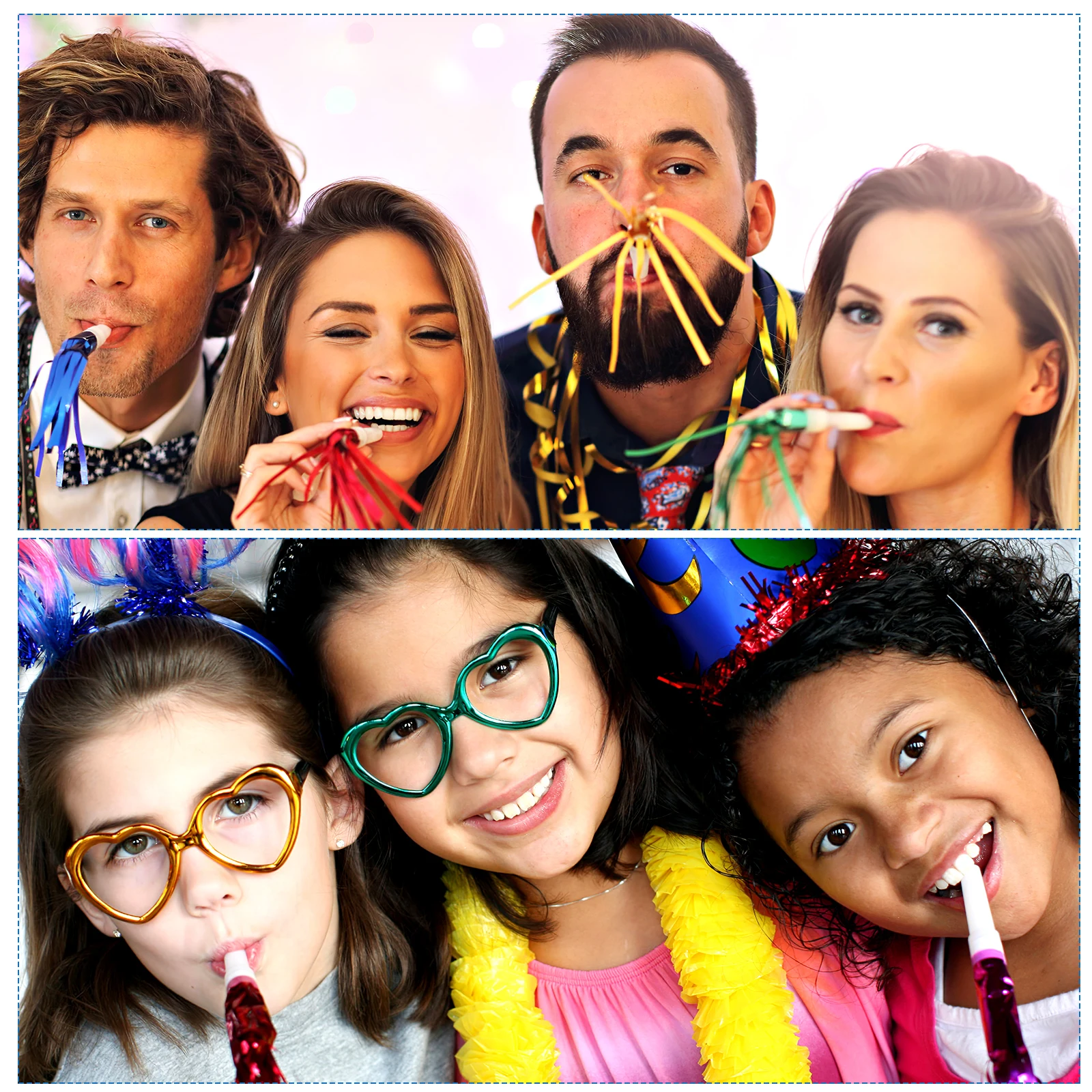 

24 pcs Party Blowers Colorful Noise Makers Tassel Decorated Birthday Carnival Sports Event Supplies Loud Joyful Atmosphere For