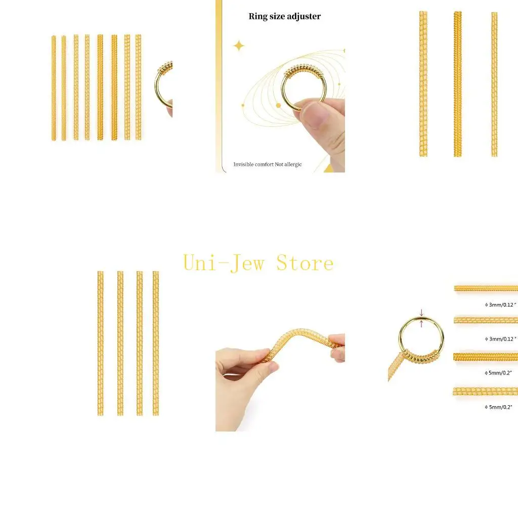 

40GB 4x 3/5mm Ring Size Adjuster for Loose Rings Ring Reducer to Make Ring Smaller Guard Resizer for Ideal for Jewelty Tool