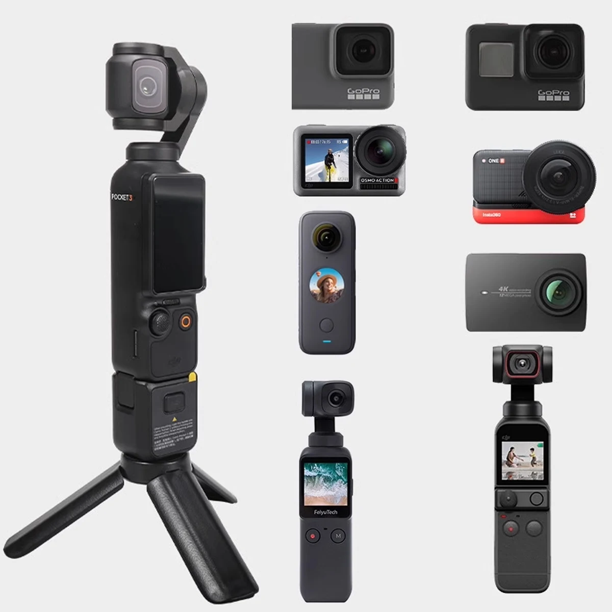 Легкий мини-штатив ANKNDO для DJI Osmo Pocket 3, карманная камера, настольный аксессуар, портативная подставка для фотографии Легкий мини-штатив ANKNDO для DJI Osmo Pocket 3, карманная камера, настольный аксессуар, портативная подставка для фотографии