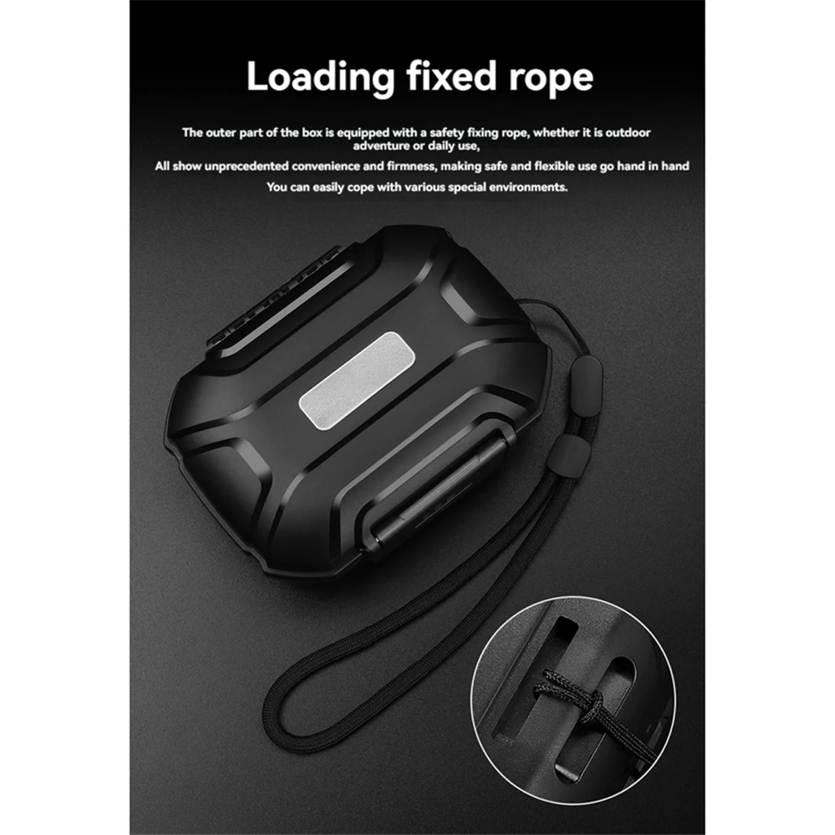 A57G-Caixa de armazenamento de fone de ouvido, grande capacidade, à prova de poeira, à prova d'água, à prova de choque, transparente, preta