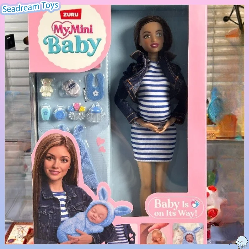 Genuine ZURU My Mini Baby Mom & Baby Surprise Doll Set Role Play Simulation Toy Desktop Ornament Collectible Souvenir Present view 5