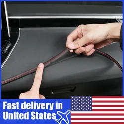 Luxury Car Mouldings Trim Pu Leather Braid Decorative Line Strip For Door Dashboard Sticker Car Interior DIY Strips Universal