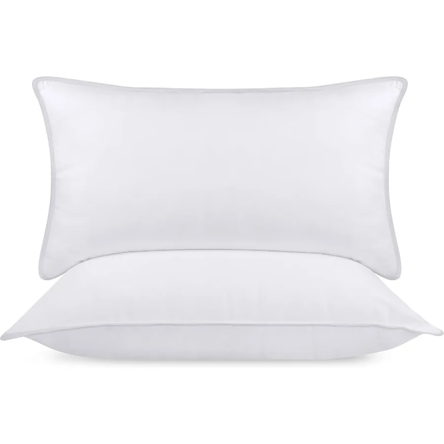 وسائد سرير بحجم كوين للنوم باللون الأبيض مكونة من قطعتين مصممة لوسائد تبريد مريحة من HotLike مثالية للظهر الجانبي وSt