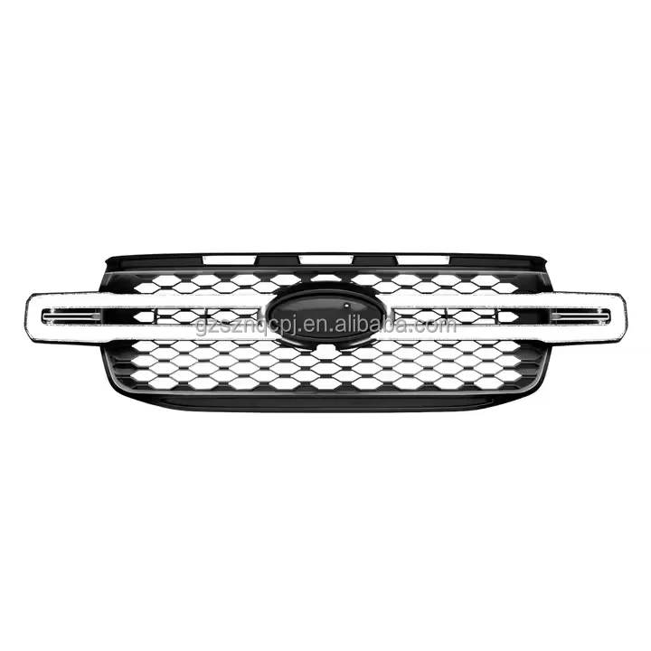 

Grills Led for Ford Ranger T9 2023+ Bumper Body Kit Facelift Air Intake Grille Automotive Exterior Accessories Sport Grille