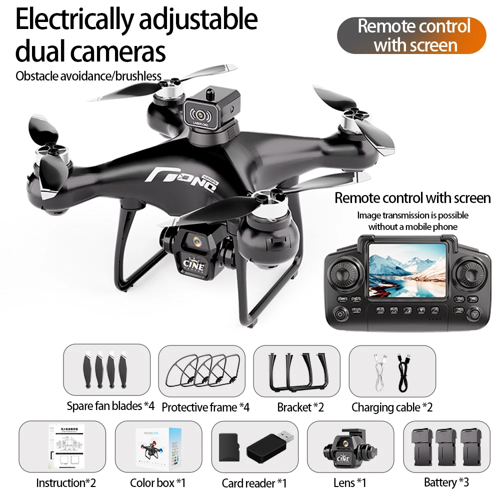 E55 Air Screen Control Drone Professional Wide RC Dron HD 4K