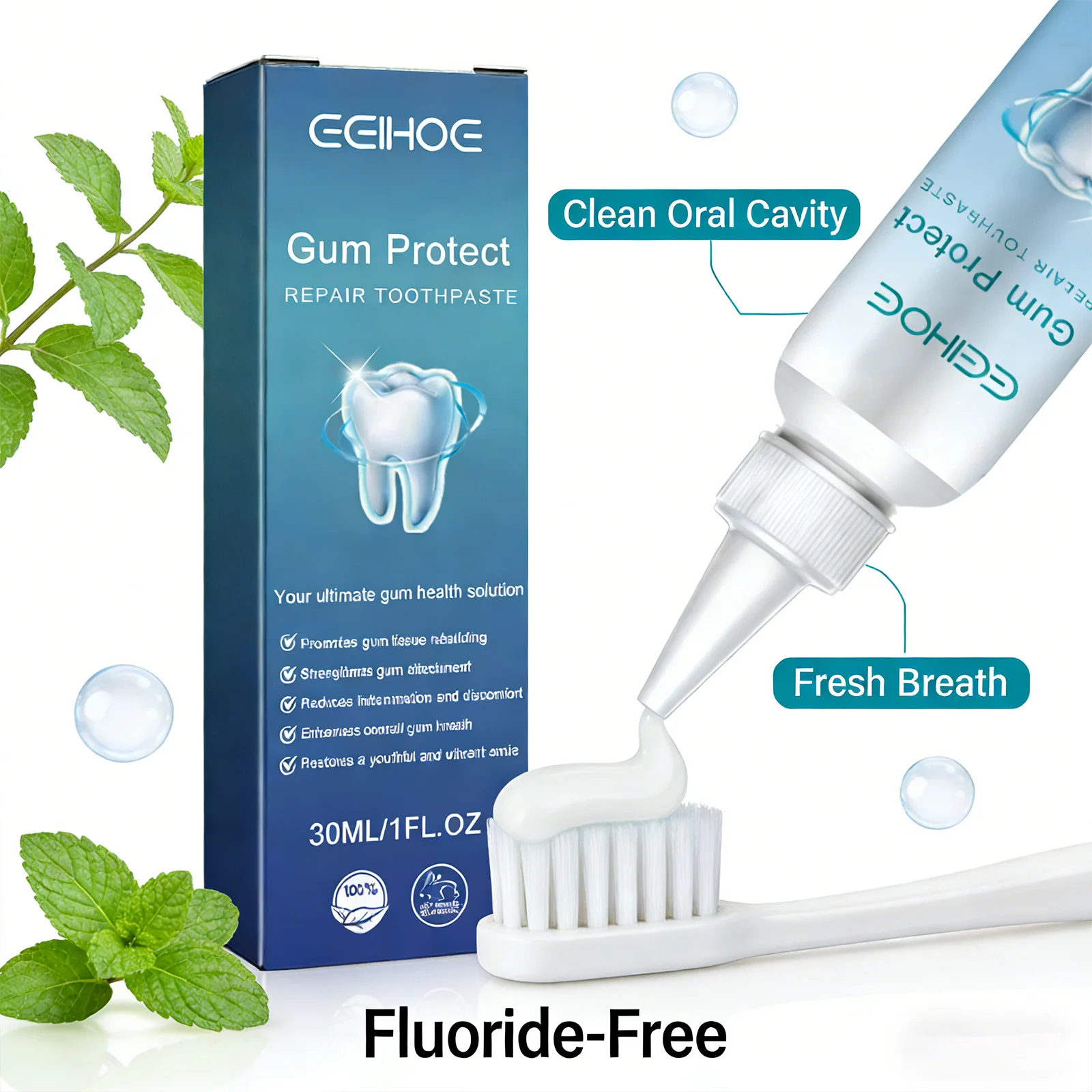 Gum Protect Repair Toothpaste Effectively Reduce Bad Breath Alleviate Oral Problems Prevent Gum Recession Dental Care Toothpaste